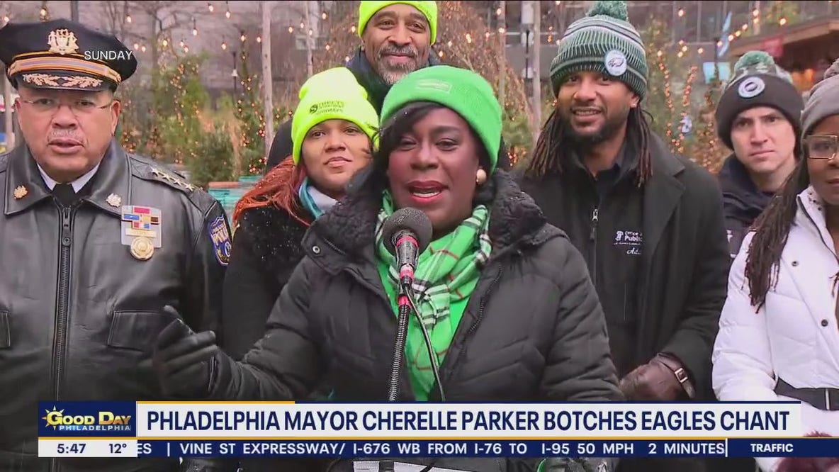 Philadelphia Mayor Cherelle Parker botches Eagles chant